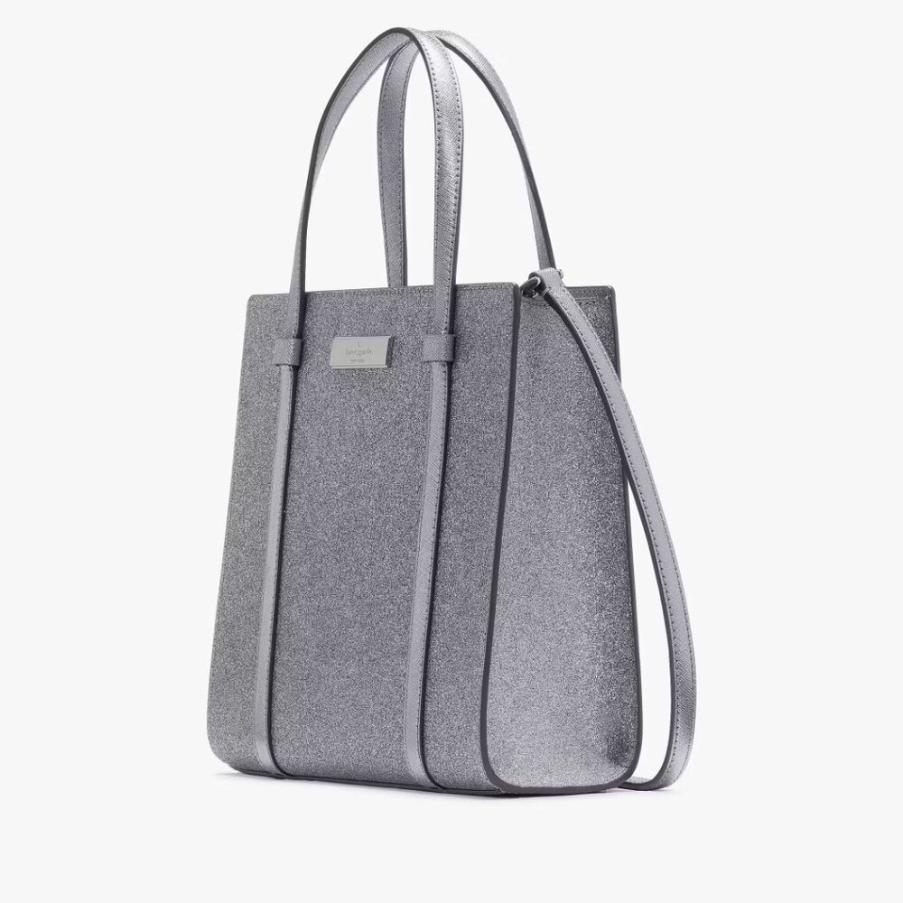 KATE SPADE SILVER TOTE & WALLET NIP - Picture 4 of 12